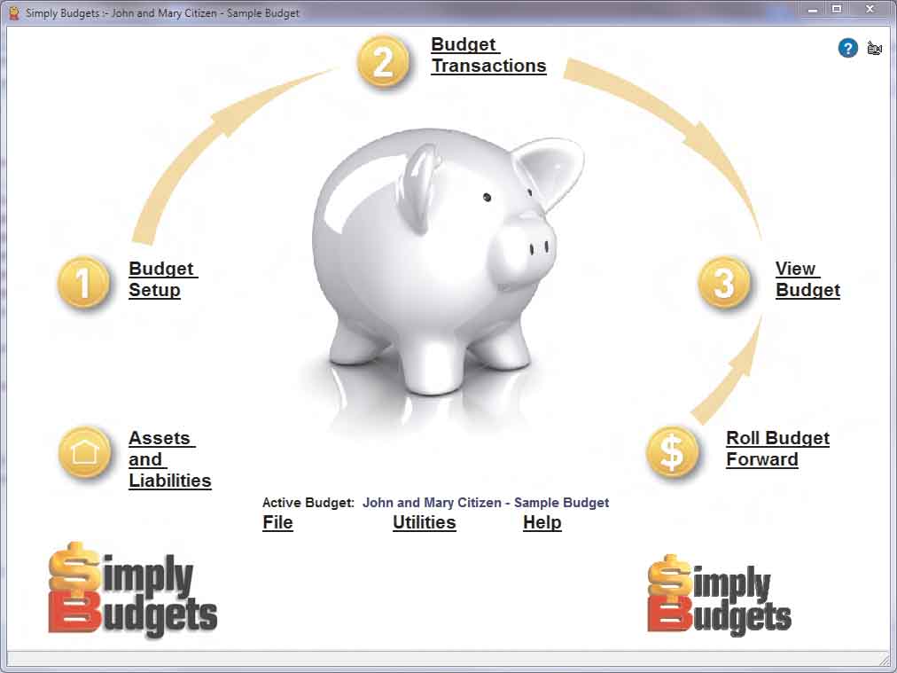 Simply Budgets V2 Menu Simply Budgets V2 Menu